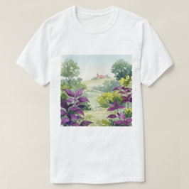 Landelijk landschap t-shirt