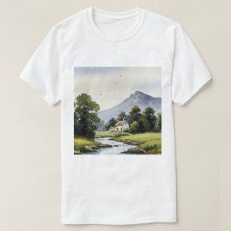 Landelijk landschap t-shirt