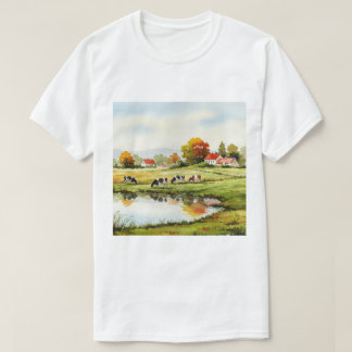 Landelijk landschap t-shirt