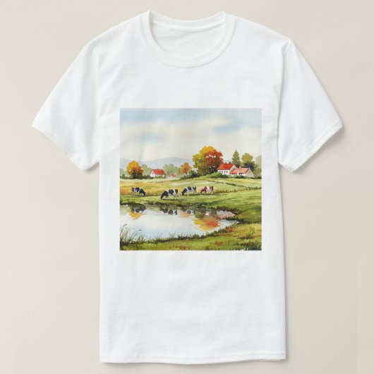 Landelijk landschap t-shirt (Design voorkant)