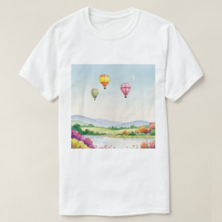Landelijk landschap t-shirt