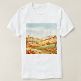 Landelijk landschap t-shirt
