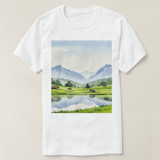 Landelijk landschap t-shirt