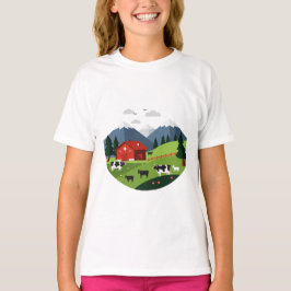 Landelijk landschap t-shirt