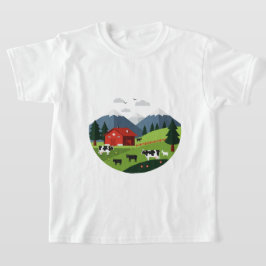 Landelijk landschap t-shirt