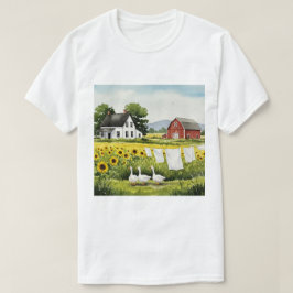 Landelijk landschap t-shirt