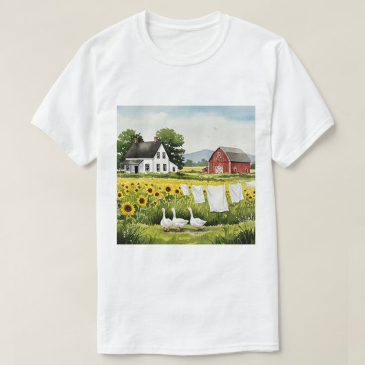 Landelijk landschap t-shirt (Design voorkant)