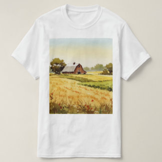 Landelijk landschap t-shirt