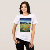Landelijk landschap Tri-Blend shirt (Voorkant volledig)