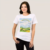 Landelijk landschap Tri-Blend shirt (Voorkant volledig)