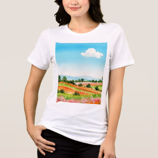Landelijk landschap Tri-Blend shirt