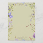 Landelijk Lavendel & Salie Wilde Bloemen Salie Bru Menu (Achterkant)