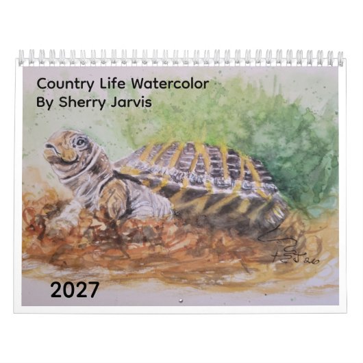 Landelijk Leven Aquarel Door Sherry Kalender (Hoes)