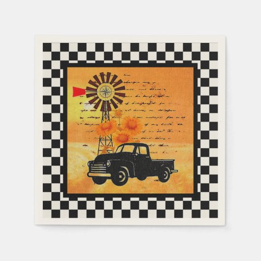 Landelijk leven servetten (Voorkant)