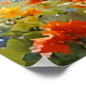 Landelijk leven Waterverf met meisje in bloementui Poster (Hoek)