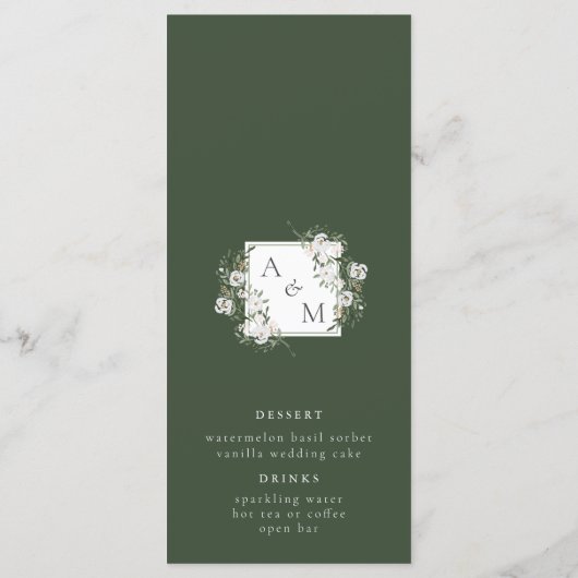 Landelijk Manor Wedding Menu (Achterkant)