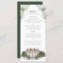 Landelijk Manor Wedding Menu