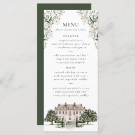 Landelijk Manor Wedding Menu