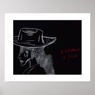 Landelijk meisje dat een poster bekijkt