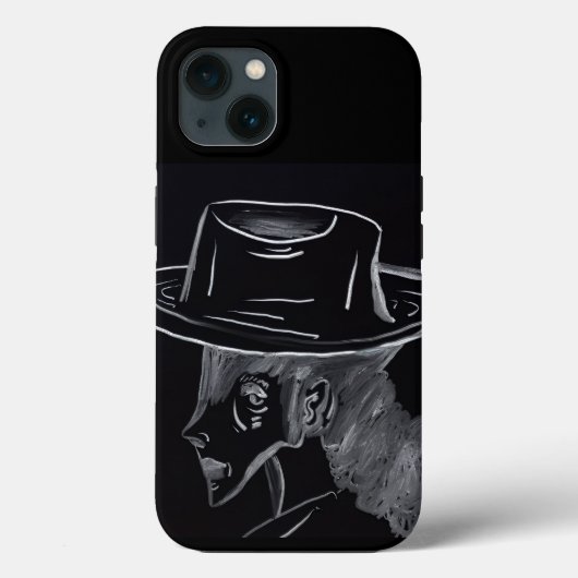 Landelijk Meisje dat over IPhone Hoes nadenkt (Achterkant)