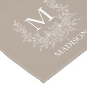 Landelijk monogram Grullo gepersonaliseerde initia Korte Tafelloper (Hoek)