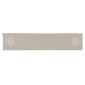 Landelijk monogram Grullo gepersonaliseerde initia Korte Tafelloper (Horizontaal)