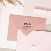 Landelijk monogram retouradres rubberstempel