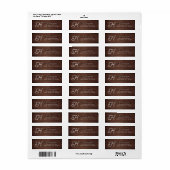 Landelijk mooi script initiële retouradres etiket (Full Sheet)