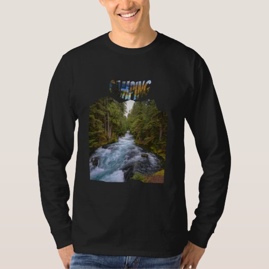 Landelijk natuur landschap waterval t-shirt (Voorkant)