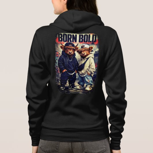 Landelijk opgegroeid, stadse cool - hoodie (Achterkant)
