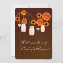 Landelijk Oranje Metselpotje Maid Of Honor Kaart
