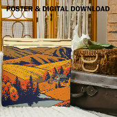 Landelijk panorama in warme pastelkleuren Country Poster