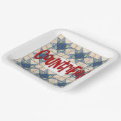 landelijk papieren bordje (Gebogen)