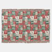Landelijk patchwork kerstpatroon deken (Voorkant)