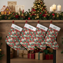 Landelijk patchwork kerstpatroon gepersonaliseerd