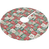 Landelijk patchwork kerstpatroon kerstboom rok (Gekanteld)
