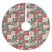 Landelijk patchwork kerstpatroon kerstboom rok (Voorkant)