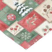 Landelijk patchwork kerstpatroon medium tafelloper (Hoek)