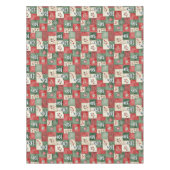 Landelijk patchwork kerstpatroon tafelkleed (Voorkant)
