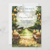 Landelijk Perenboomgaard Rustieke Bruiloft Save The Date (Voorkant)