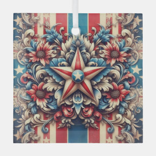 landelijk/retro Amerika/patriottisch Glas Ornament
