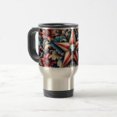 landelijk/retro Amerika/patriottisch Reisbeker (Voorkant links)