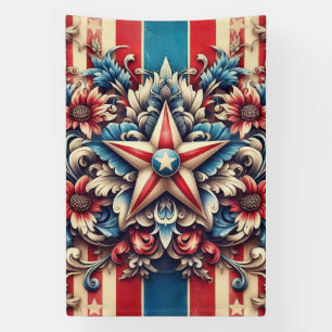 landelijk/retro VS/patriottisch Spandoek