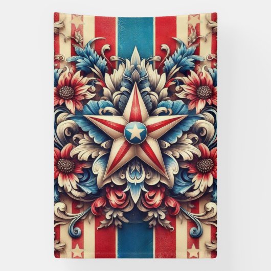 landelijk/retro VS/patriottisch Spandoek (Verticaal)