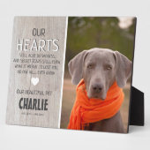 Landelijk robuust hout | Huisdier-fotomemoriaal Fotoplaat (Zijkant)