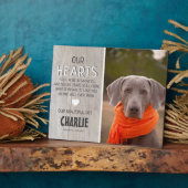 Landelijk robuust hout | Huisdier-fotomemoriaal Fotoplaat (Zijkant)