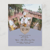 Landelijk roestig foto gesneden hart monogram trou (Voorkant)