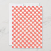 Landelijk rood geruit BBQ picknick monogram Kaart (Achterkant)