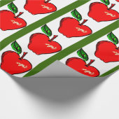 Landelijk rood ompakken cadeaupapier (Hoek)
