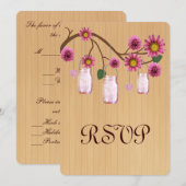 Landelijk Roze Metselstenen Potten Reactiekaart Kaart (Voorkant / Achterkant)